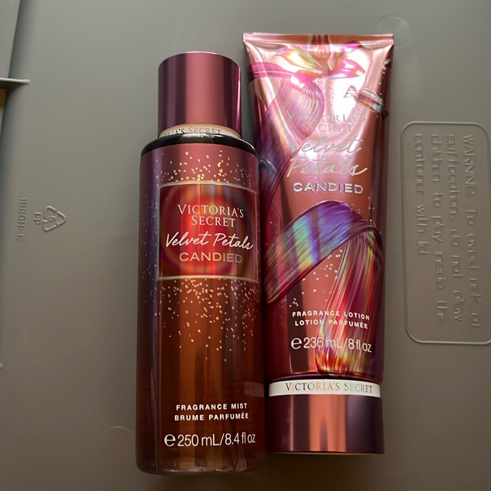 Victoria’s Secret velvet petals lotion and mist